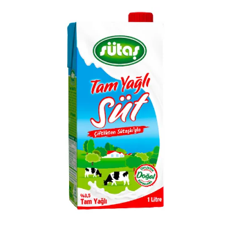 Sütaş Tam Yağlı Süt 1 lt
