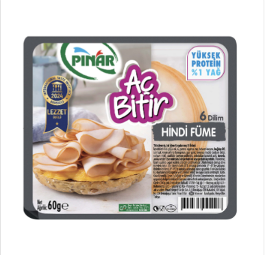 Pınar Aç Bitir Büyük Dilim Hindi Füme 60 G