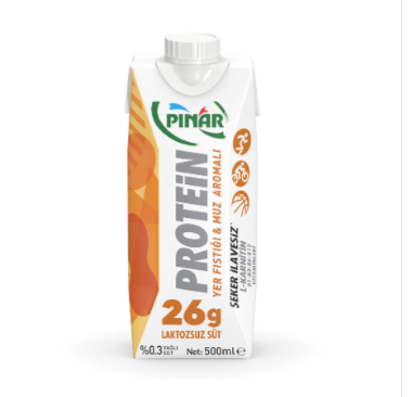 Pınar Protein Yer Fıstığı & Muz Aromalı Süt 500 ml