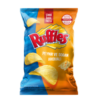 Ruffles Peynir ve Soğan Aromalı Patates Cipsi Süper Boy 