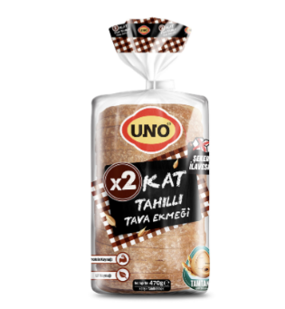 Uno İki Kat Tahıllı Tava Ekmeği 470 G