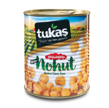 Tukaş Haşlanmış Nohut 800G